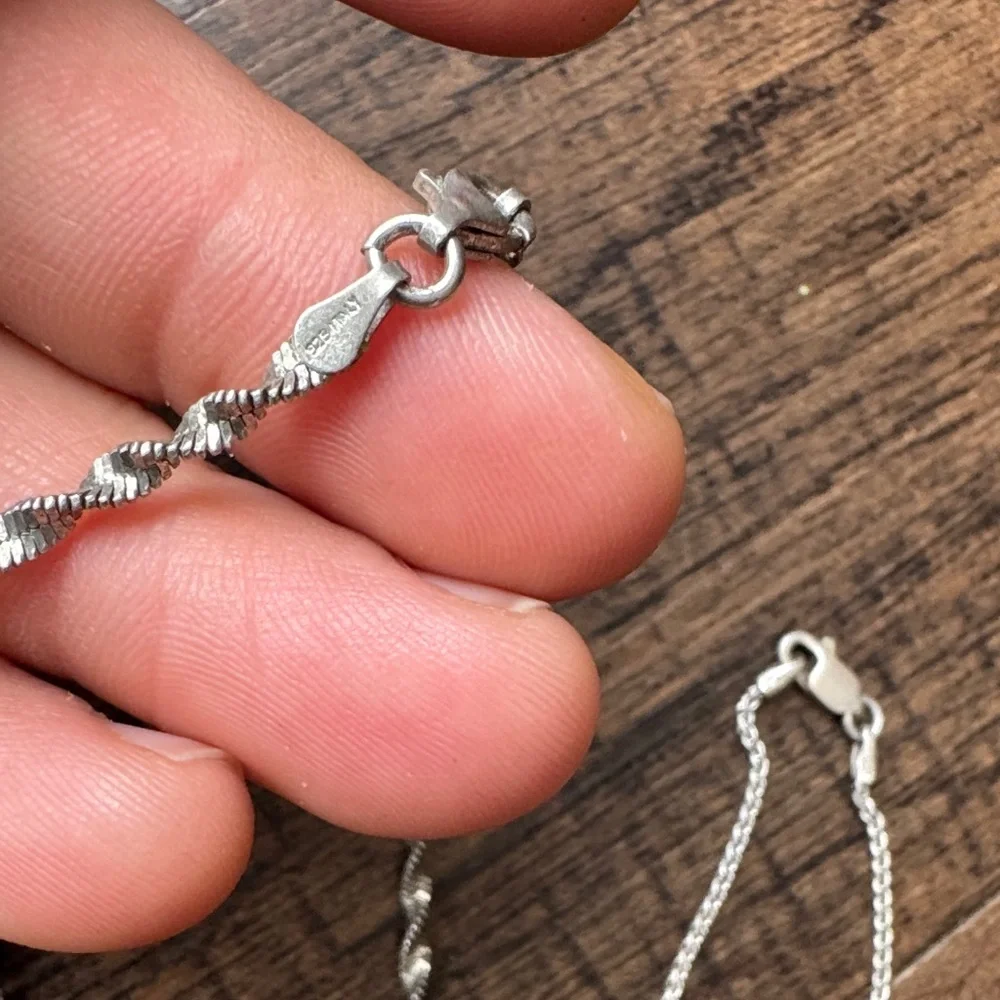 Italy 925 Sterling Silver  Necklace Set